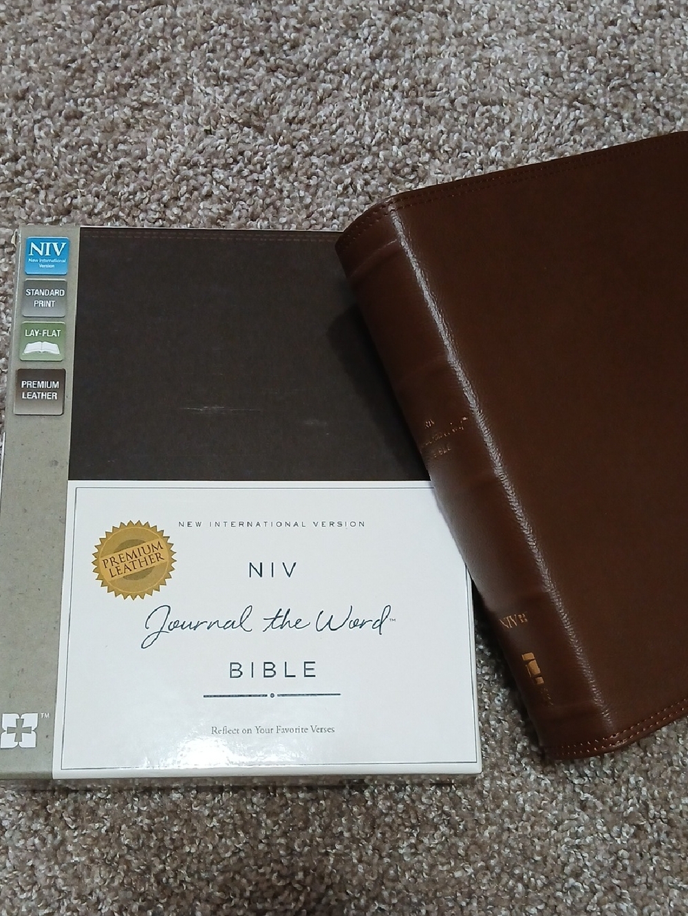 NIV Journal the Word Bible | Dark Brown Premium Leather